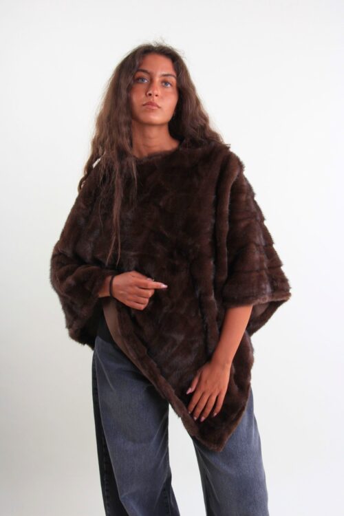 PONCHO IN ECOPELLICCIA