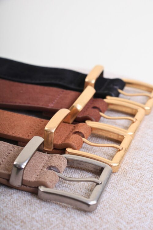 CINTURA IN VERA PELLE SCAMOSCIATA