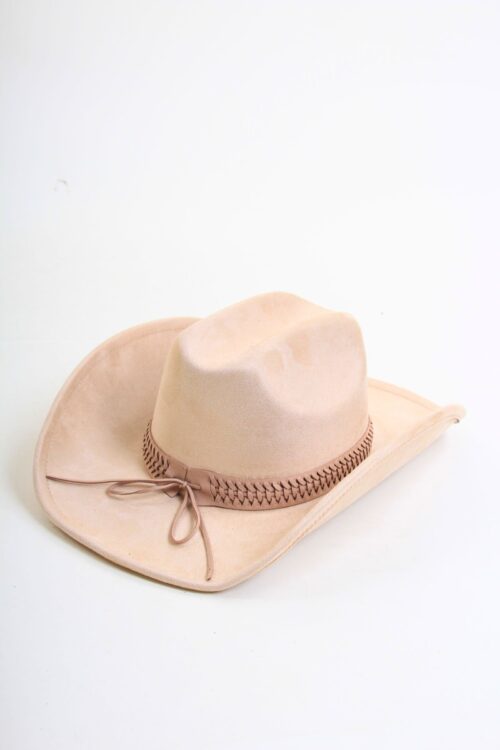 CAPPELLO STILE WESTERN IN ECO-PELLE SCAMOSCIATA