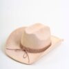 CAPPELLO STILE WESTERN IN ECO-PELLE SCAMOSCIATA - Beige, TU