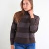 MAGLIA CON BANDE ORIZZONTALI IN LUREX ALL OVER - Moro, TU