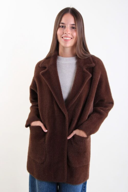 CARDIGAN EFFETTO PELLICCIA