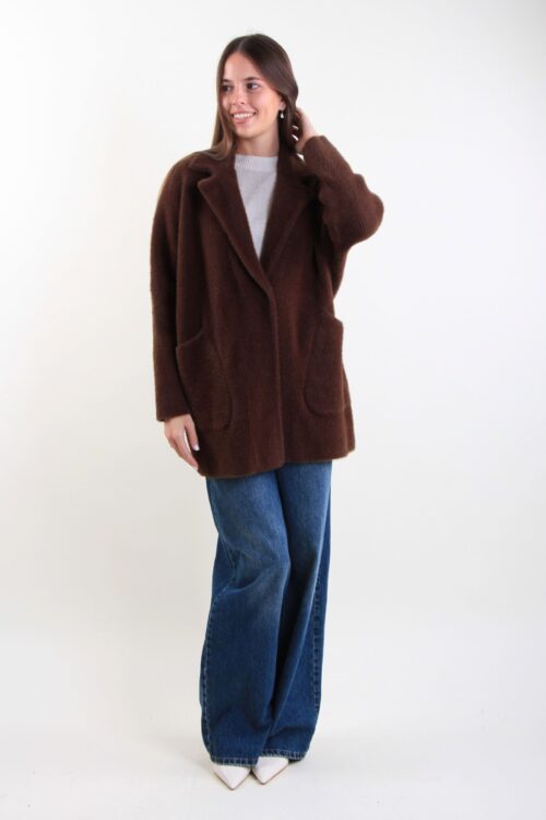 Alternative view of CARDIGAN EFFETTO PELLICCIA