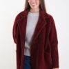 CARDIGAN EFFETTO PELLICCIA - Bordeaux, TU