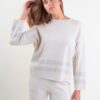 MAGLIA CON RIGHE DI LUREX SUL FONDO - Gesso, TU