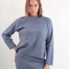 MAGLIA CON RIGHE DI LUREX SUL FONDO - Grigio, TU