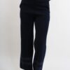 PANTALONI IN MAGLIA CON BANDE DI LUREX SUL FONDO - Blu, TU