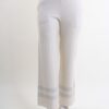 PANTALONI IN MAGLIA CON BANDE DI LUREX SUL FONDO - Gesso, TU
