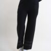PANTALONI IN MAGLIA CON BANDE DI LUREX SUL FONDO - Nero, TU