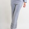 PANTALONI IN MAGLIA CON BANDE DI LUREX SUL FONDO - Perla, TU