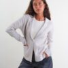 BLAZER IN MAGLIA CON CHIUSURA MONOPETTO - Beige, TU