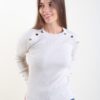 MAGLIA CON BOTTONCINI DORATI - Gesso, TU