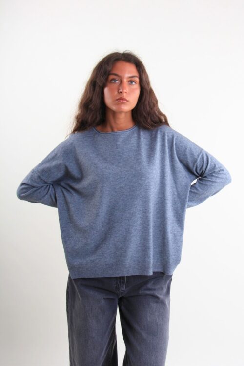 MAGLIONE GIROCOLLO BASICO IN MAGLIA