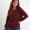 MAGLIONE GIROCOLLO BASICO IN MAGLIA - Bordeaux, TU