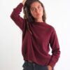 MAGLIONE GIROCOLLO CON MICROPAILLETTES - Bordeaux, TU