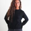 MAGLIONE GIROCOLLO CON MICROPAILLETTES - Black, TU