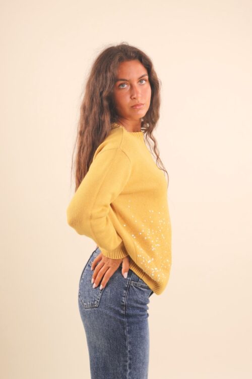 Alternative view of MAGLIA CON PAILETTES IN DÉGRADÉ