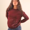 MAGLIA CON PAILETTES IN DÉGRADÉ - Bordeaux, TU