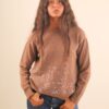 MAGLIA CON PAILETTES IN DÉGRADÉ - Moka, TU