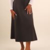 GONNA LONGUETTE IN MAGLIA - Dark Brown, TU