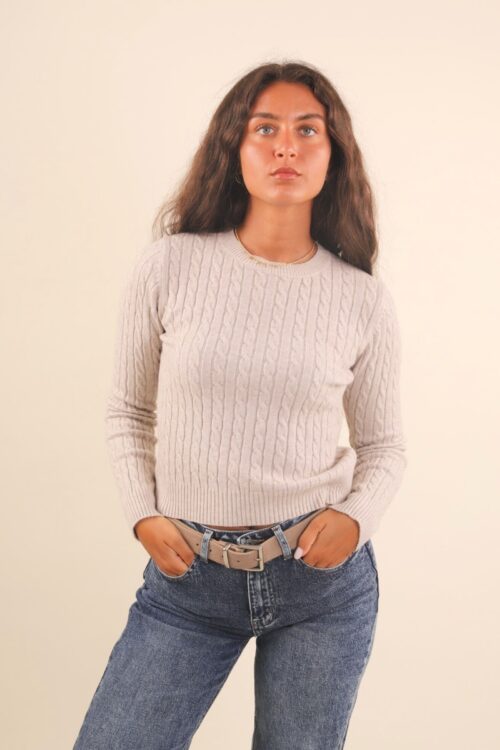 MAGLIA A TRECCE GIROCOLLO