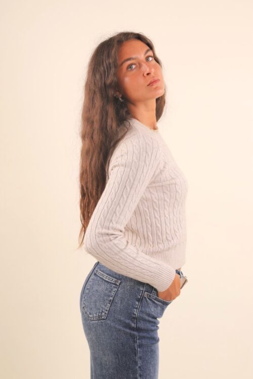 Alternative view of MAGLIA A TRECCE GIROCOLLO