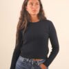 MAGLIA A TRECCE GIROCOLLO - Blue, TU