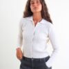 CARDIGAN TRECCIA CON COLLETTO - Chalk, TU