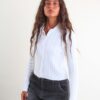 CARDIGAN TRECCIA CON COLLETTO - Cream, TU