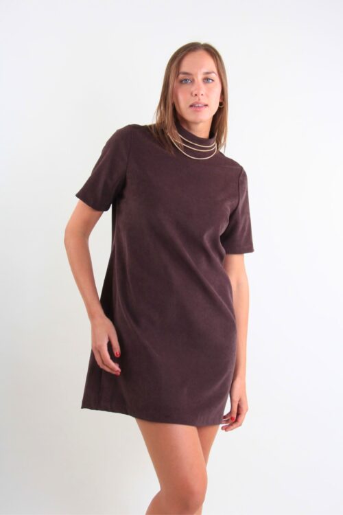 Alternative view of ABITO CORTO IN VELLUTO CON DETTAGLIO COLLANA