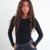 BODY A MANICHE LUNGHE - Black, TU