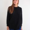 MAGLIA OVER CON SPACCO SUL FONDO - Nero, TU