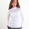 MAGLIA A COSTE CON COLLO ALTO E TRASPARENZE - Chalk, TU