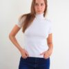 MAGLIA A MANICHE CORTE CON COLLO ALTO - Gesso, TU