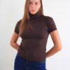 MAGLIA A MANICHE CORTE CON COLLO ALTO - Moro, TU