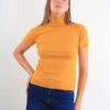 MAGLIA A MANICHE CORTE CON COLLO ALTO - Ocra, TU