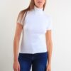 MAGLIA A MANICHE CORTE CON COLLO ALTO - Panna, TU