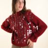 MAGLIONCINO CON MAXI PAILLETTES - Bordeaux, TU