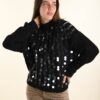 MAGLIONCINO CON MAXI PAILLETTES - Nero, TU