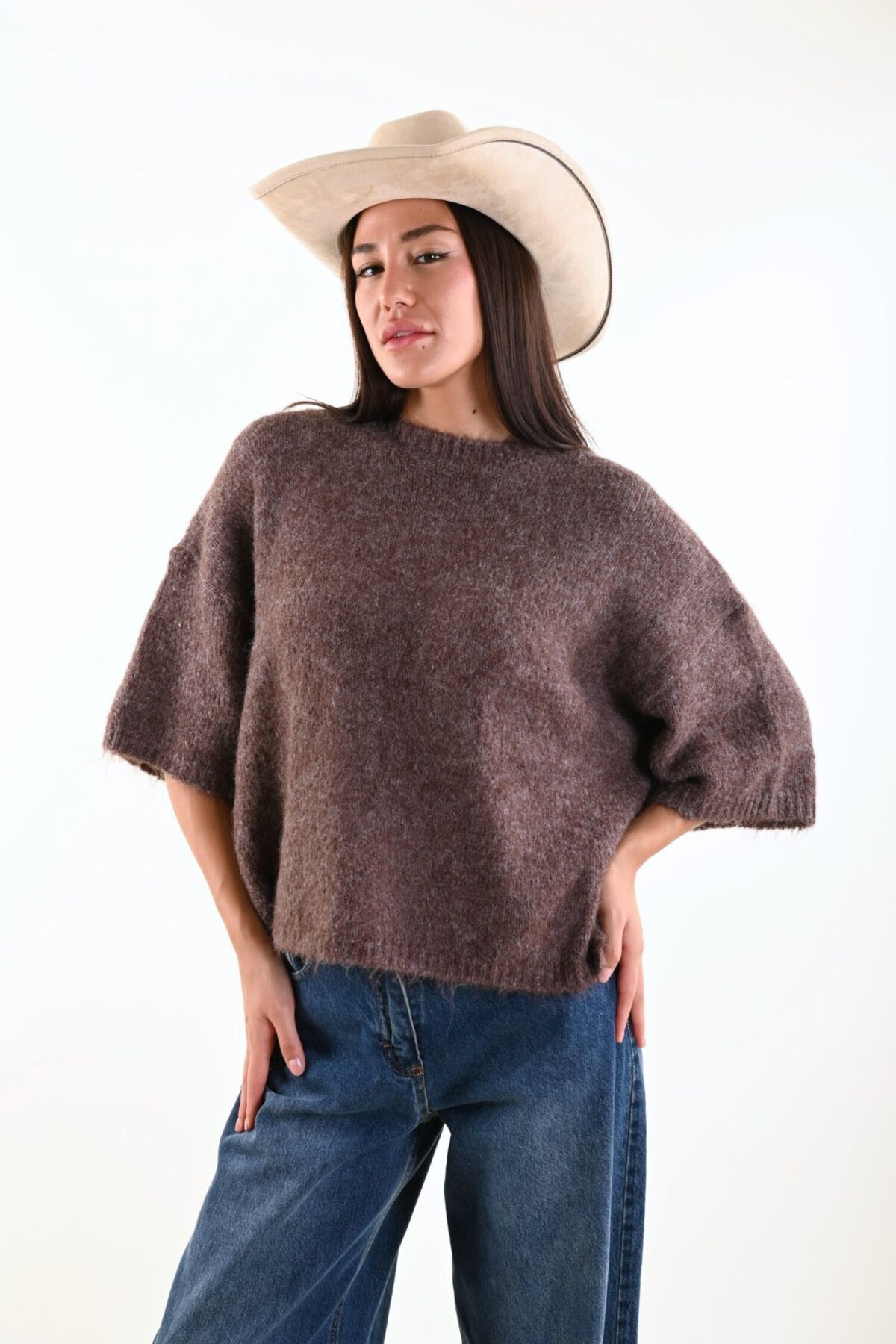 MAGLIONE OVER CON MANICHE A 3/4
