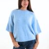 MAGLIONE OVER CON MANICHE A 3/4 - Azzurro, TU