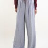 PANTALONI CON CORDONCINO A CONTRASTO - Grigio, M