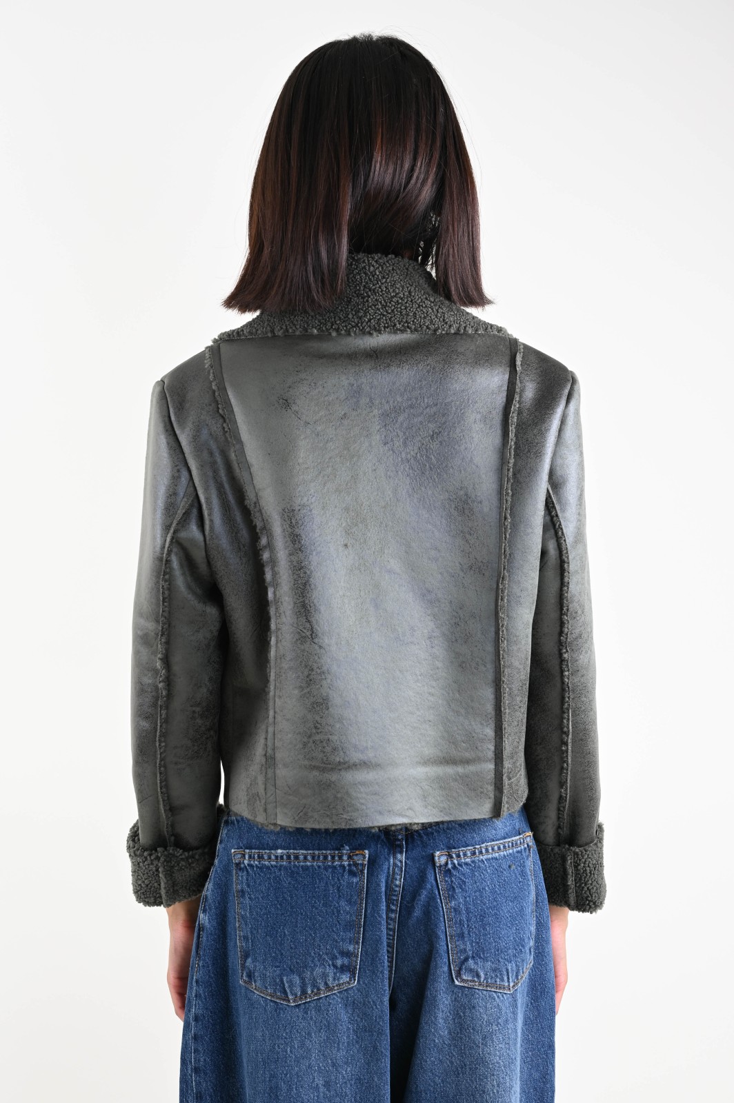 SHEARLING CORTO IN ECOPELLE – Bild 6