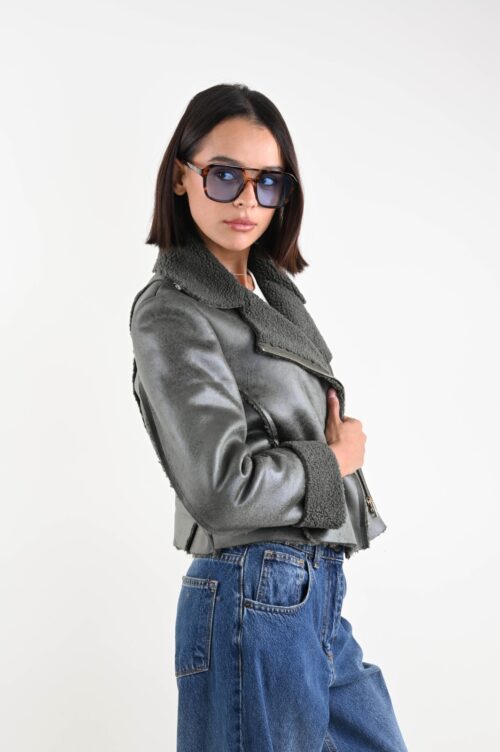 Alternative view of SHEARLING CORTO IN ECOPELLE