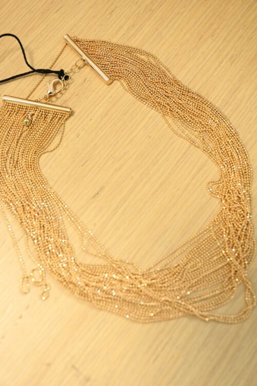 Alternative view of COLLANA MULTIFILO A CATENE SOTTILI