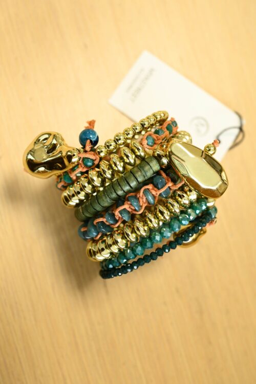 Alternative view of BRACCIALE ELASTICO MULTIFILO CON DETTAGLI ORO