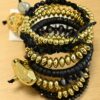 BRACCIALE ELASTICO MULTIFILO CON DETTAGLI ORO - Oro, TU