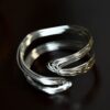 BRACCIALE RIGIDO CON FILI INTRECCIATI - Argento, TU