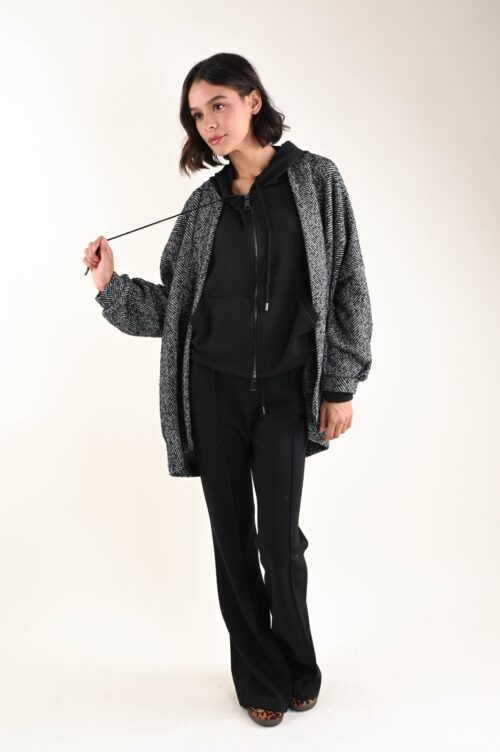 Alternative view of CARDIGAN IN TESSUTO A SPINA DI PESCE