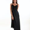 ABITO SATINATO CON PIZZO - Nero, TU